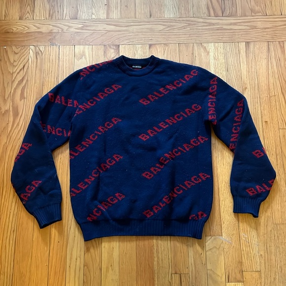 BALENCIAGA LOGO SWEATER SZ MENS SMALL